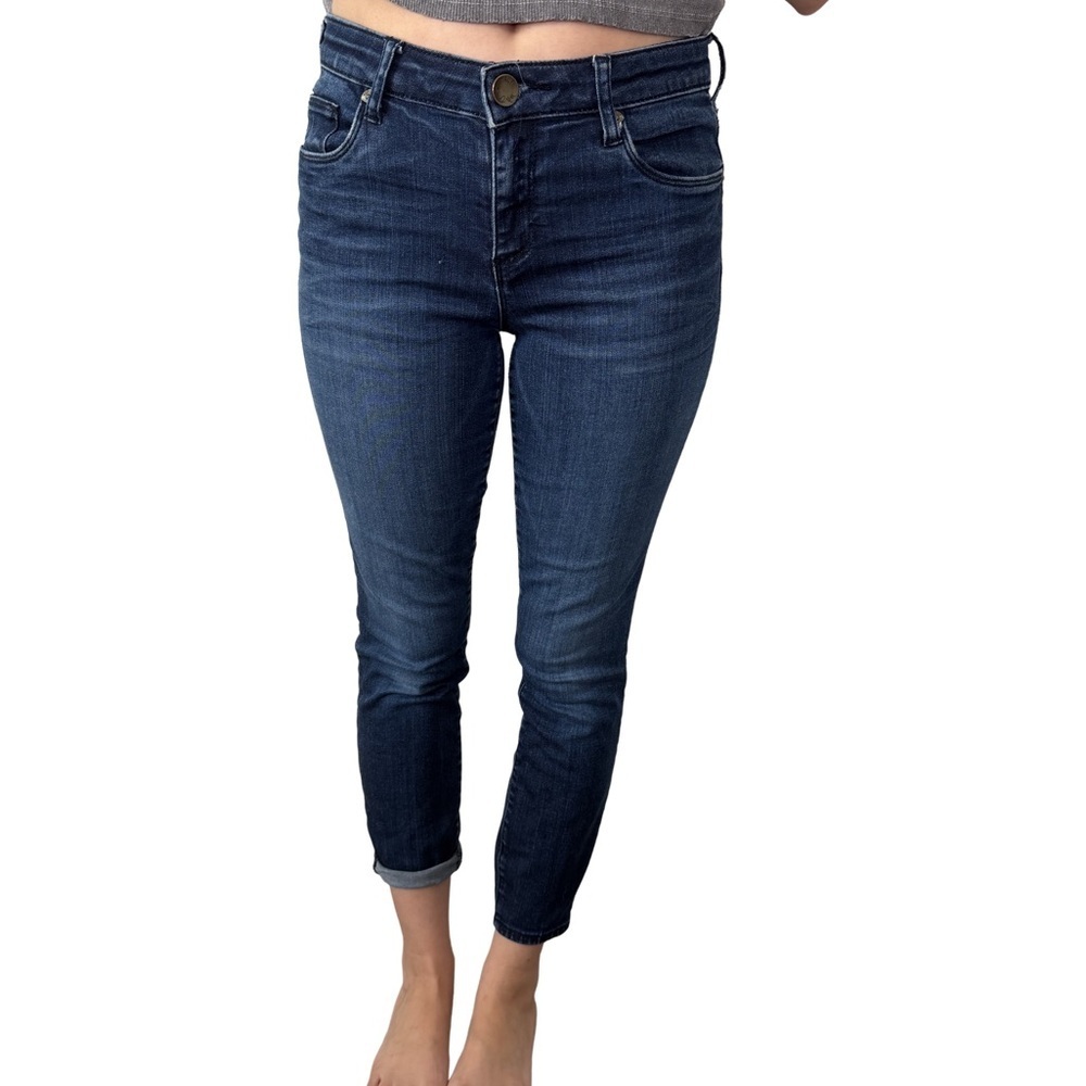 Kut from the Kloth Dark Blue Brigitte Crop Skinny Jeans